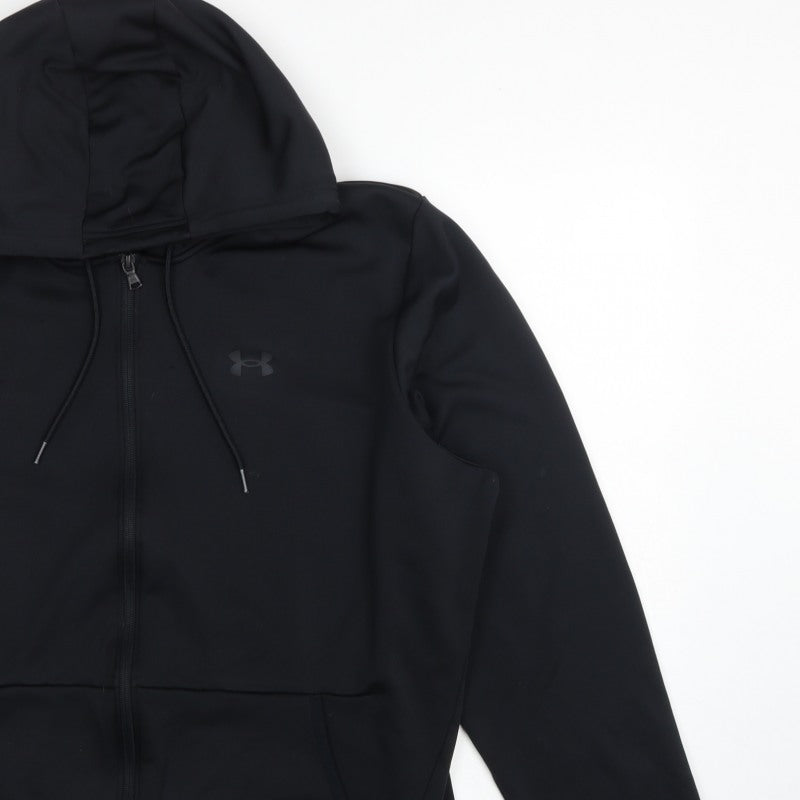 Under Armour Men’s Black 2XL Loose Full Zip Hooded Sports Hoodie