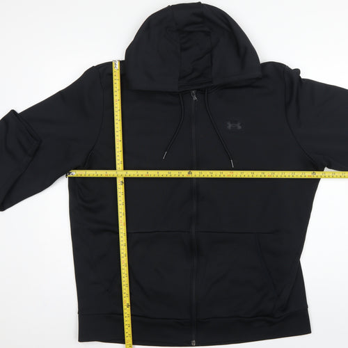 Under Armour Men’s Black 2XL Loose Full Zip Hooded Sports Hoodie
