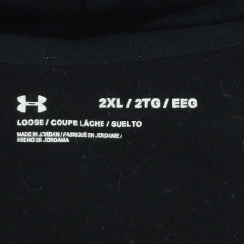 Under Armour Men’s Black 2XL Loose Full Zip Hooded Sports Hoodie