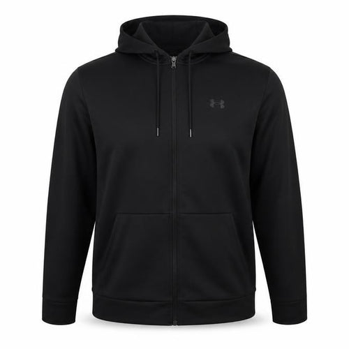 Under Armour Men’s Black 2XL Loose Full Zip Hooded Sports Hoodie