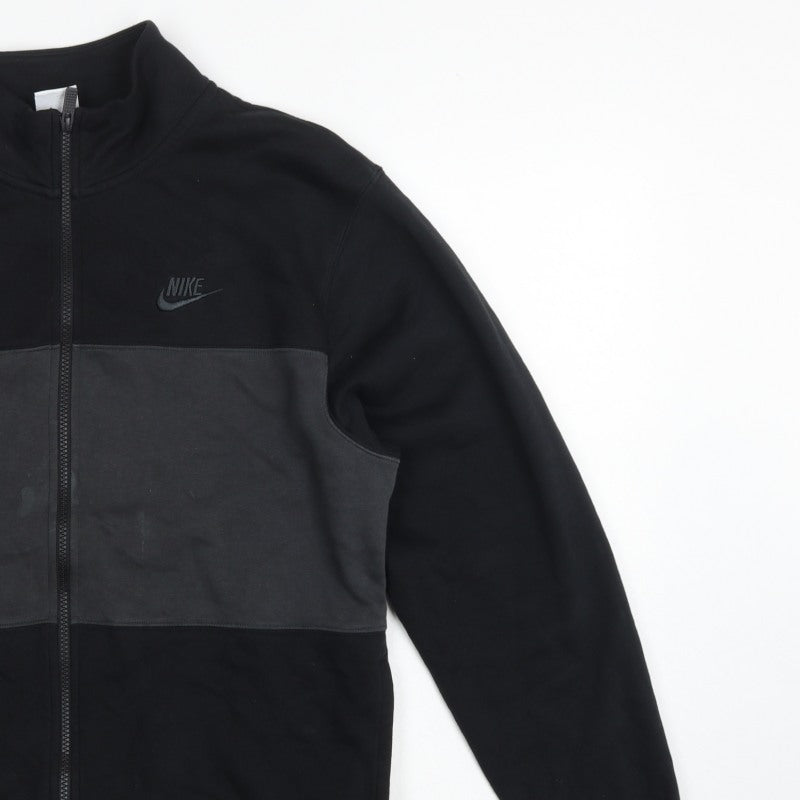 Nike Men’s Black Grey Full Zip Logo Sweatshirt Size S