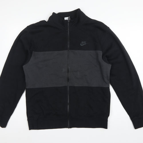 Nike Men’s Black Grey Full Zip Logo Sweatshirt Size S