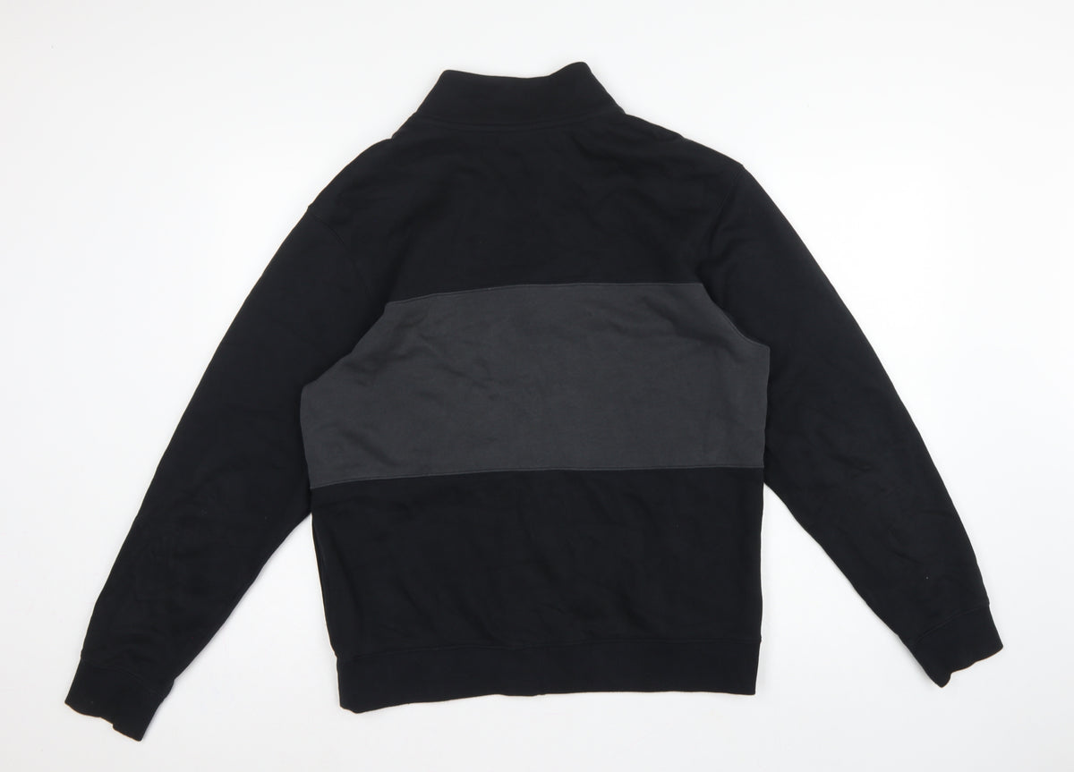 Nike Men’s Black Grey Full Zip Logo Sweatshirt Size S