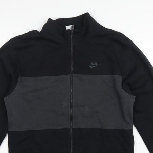 Nike Men’s Black Grey Full Zip Logo Sweatshirt Size S