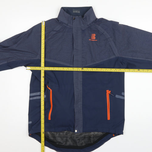 Boardman Men’s Navy M Windbreaker Cycling Jacket Reflective Full Zip