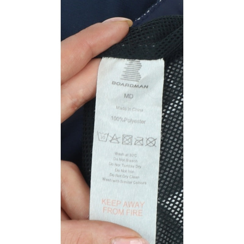 Boardman Men’s Navy M Windbreaker Cycling Jacket Reflective Full Zip