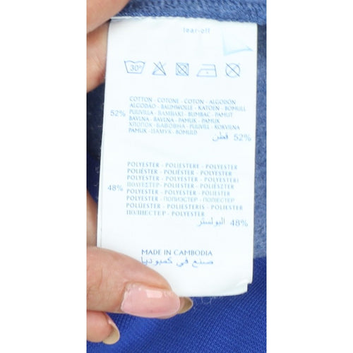 Champion Men's Blue Medium Full Zip Hooded Logo Fleece Hoodie