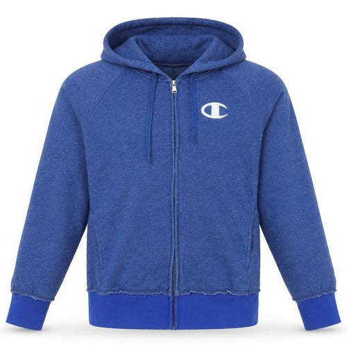 Champion Men's Blue Medium Full Zip Hooded Logo Fleece Hoodie