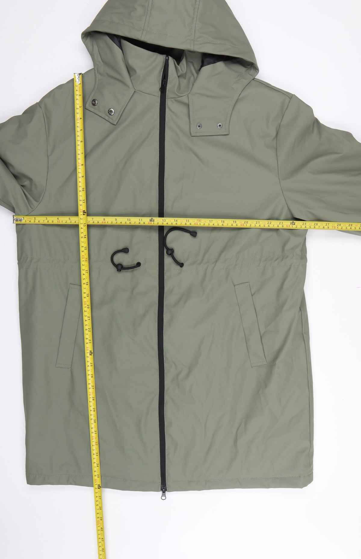Tu Woman Green Size 16 Hooded Long Parka Coat Full Zip