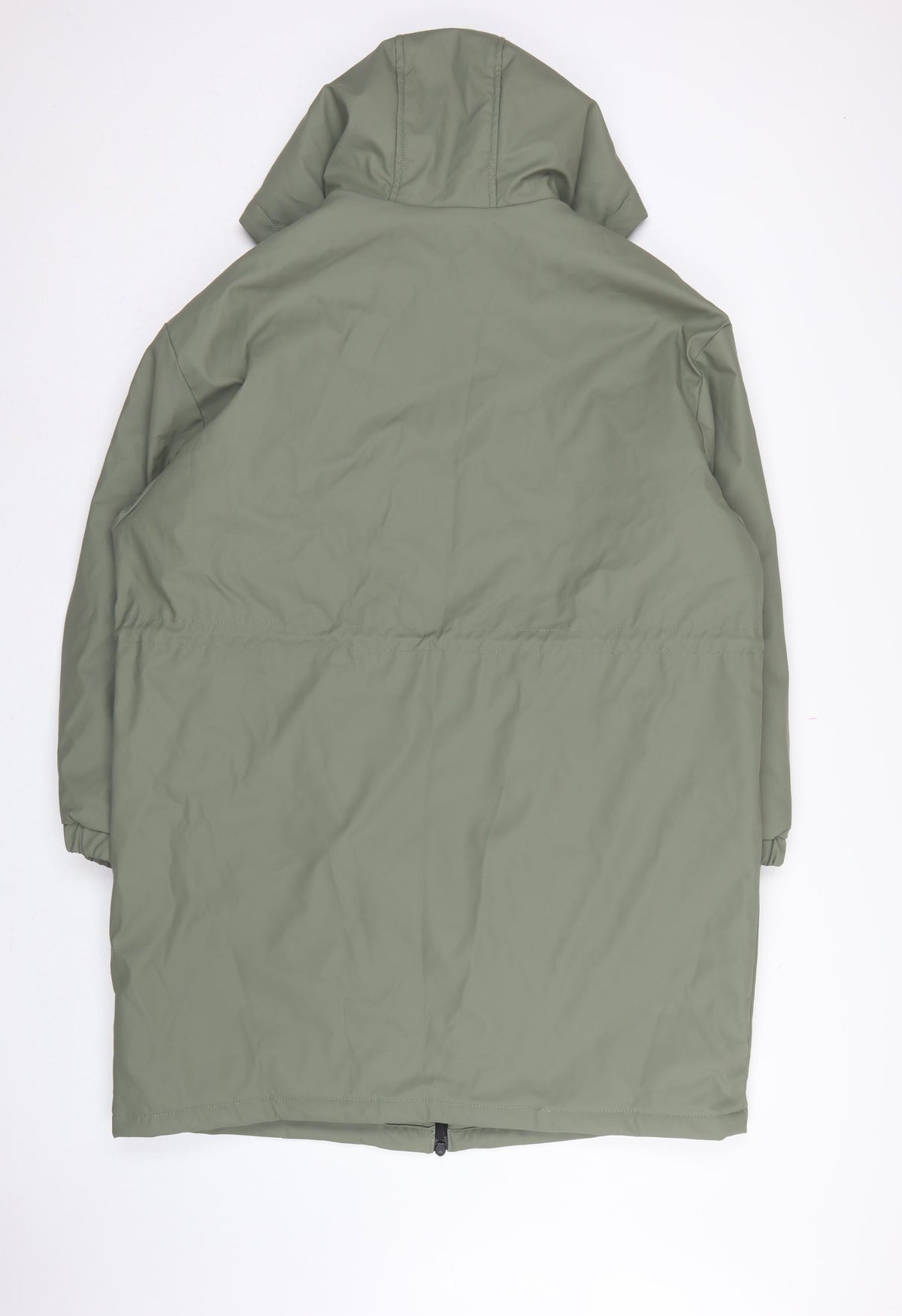 Tu Woman Green Size 16 Hooded Long Parka Coat Full Zip