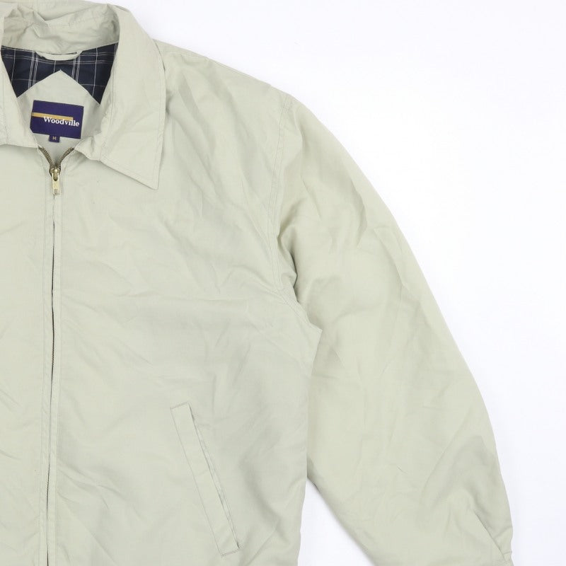 Woodville Men's Beige M Full Zip Lightweight Polyester Lined Jacket