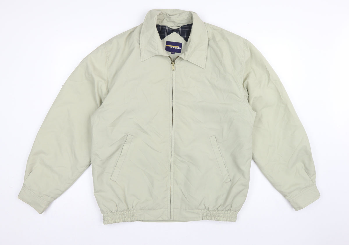 Woodville Men's Beige M Full Zip Lightweight Polyester Lined Jacket