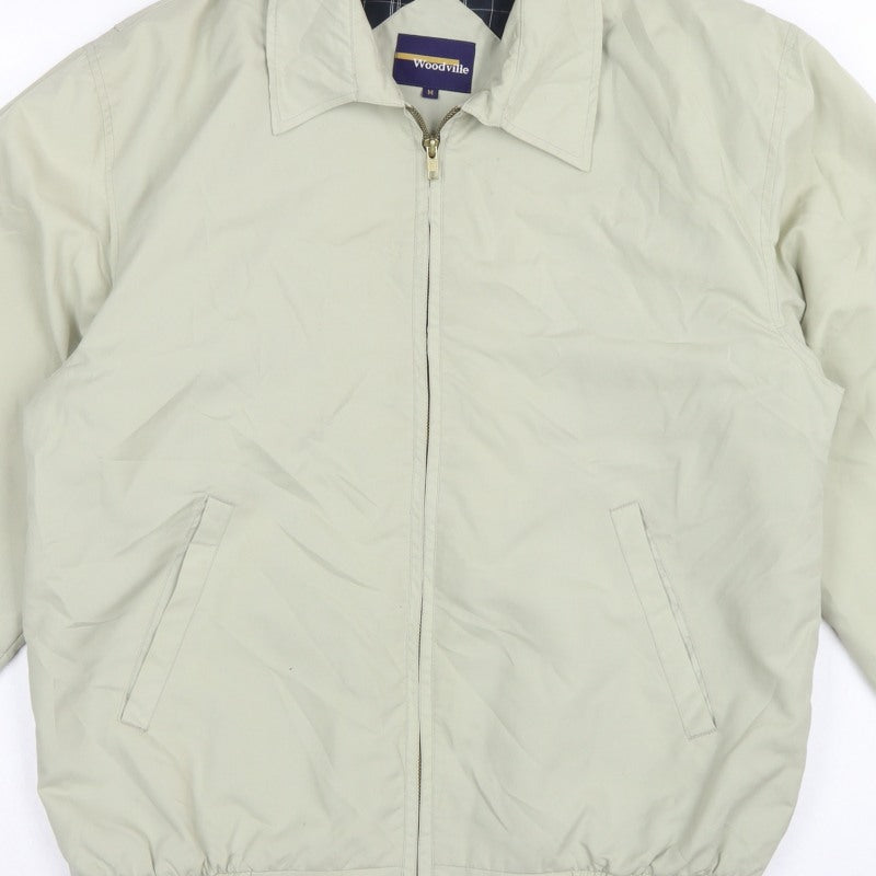 Woodville Men's Beige M Full Zip Lightweight Polyester Lined Jacket