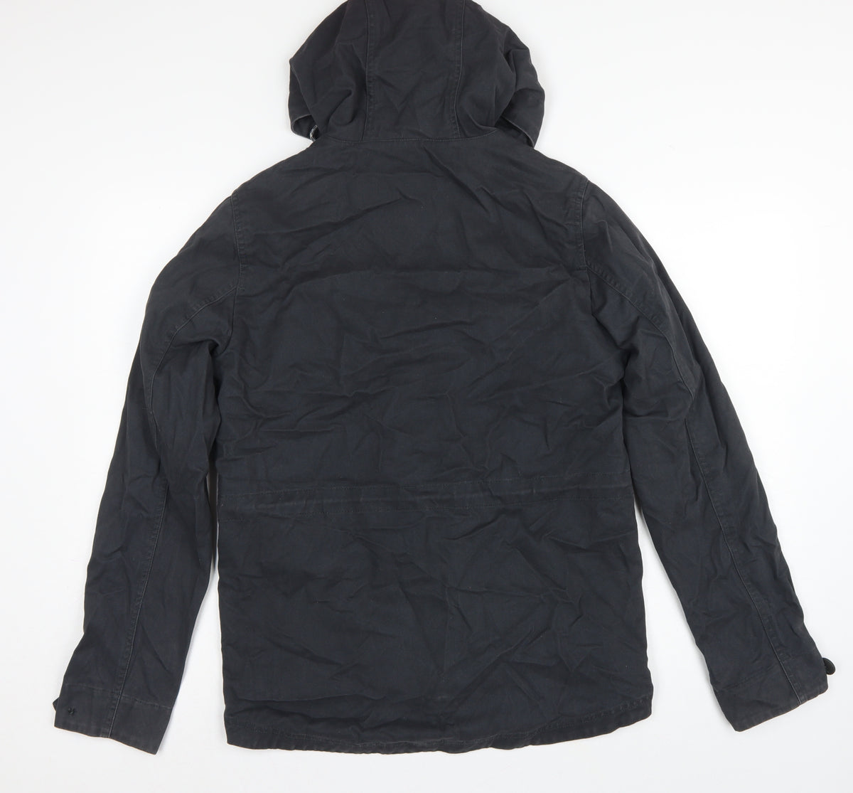 O'Neill Men's Black S Adventure Hooded Military Jacket Cotton Hyperdry
