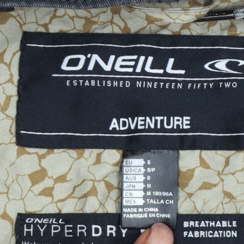 O'Neill Men's Black S Adventure Hooded Military Jacket Cotton Hyperdry