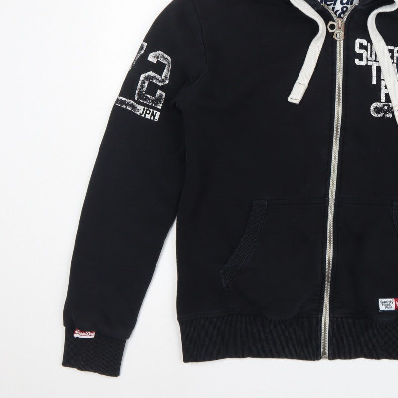 Superdry Men’s Black M Full Zip Track & Field Graphic Hoodie
