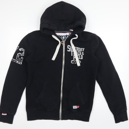 Superdry Men’s Black M Full Zip Track & Field Graphic Hoodie