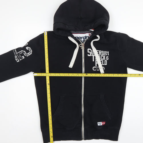 Superdry Men’s Black M Full Zip Track & Field Graphic Hoodie
