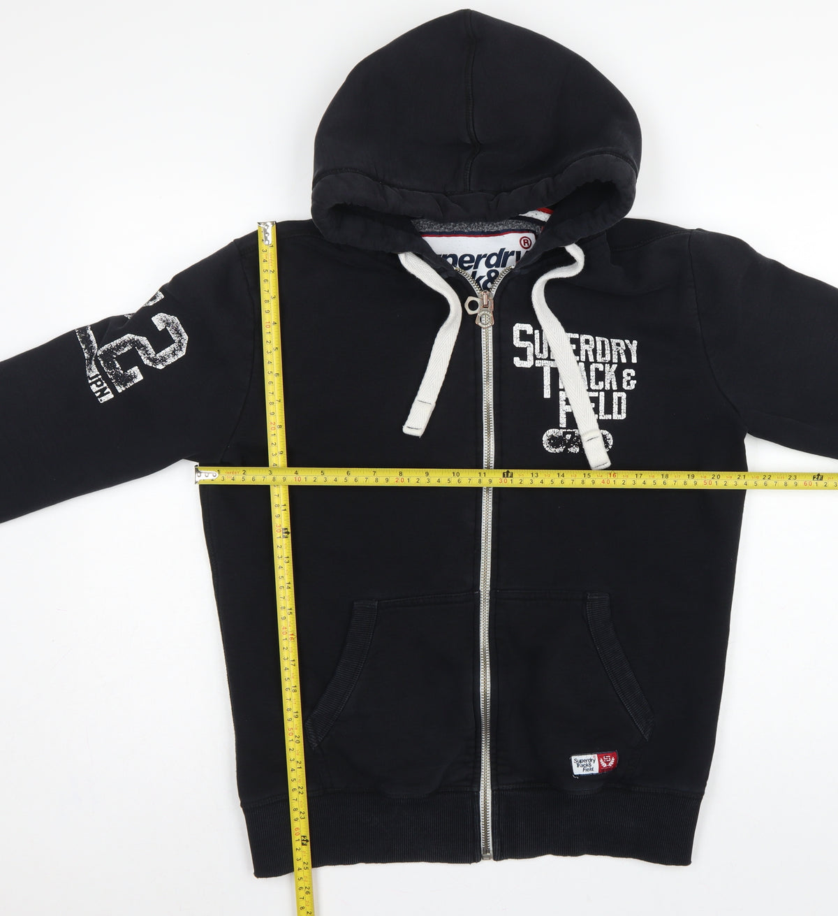 Superdry Men’s Black M Full Zip Track & Field Graphic Hoodie