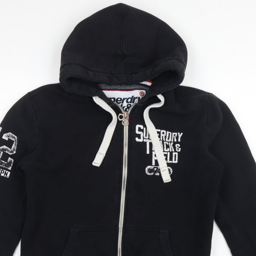 Superdry Men’s Black M Full Zip Track & Field Graphic Hoodie