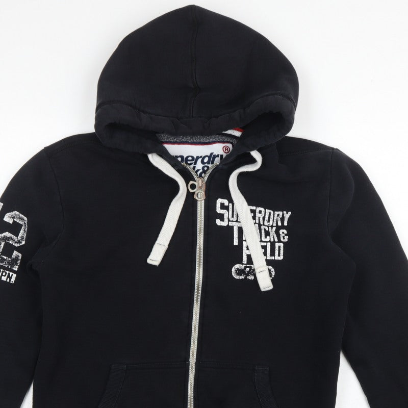 Superdry Men’s Black M Full Zip Track & Field Graphic Hoodie