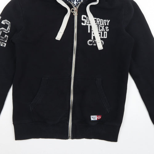Superdry Men’s Black M Full Zip Track & Field Graphic Hoodie