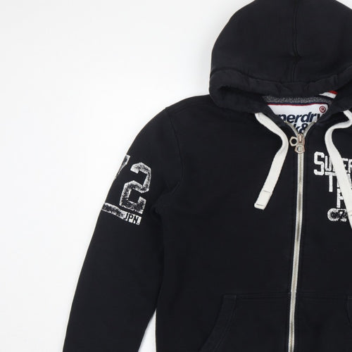 Superdry Men’s Black M Full Zip Track & Field Graphic Hoodie