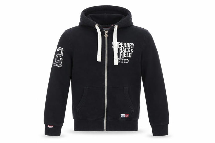 Superdry Men’s Black M Full Zip Track & Field Graphic Hoodie
