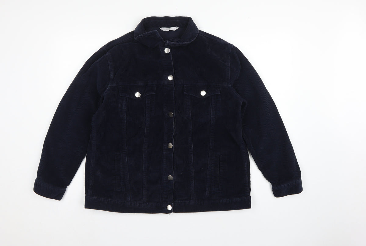 Red Herring Women’s Navy Blue Size 16 Corduroy Button Jacket