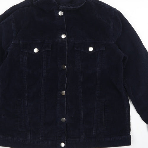 Red Herring Women’s Navy Blue Size 16 Corduroy Button Jacket