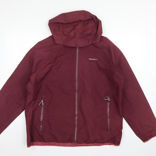 Craghoppers Women Burgundy UK 18 Aquadry Waterproof Hooded Rain Jacket
