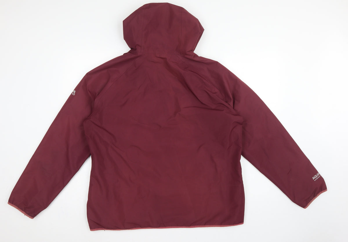 Craghoppers Women Burgundy UK 18 Aquadry Waterproof Hooded Rain Jacket