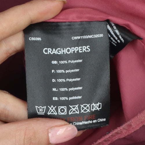 Craghoppers Women Burgundy UK 18 Aquadry Waterproof Hooded Rain Jacket
