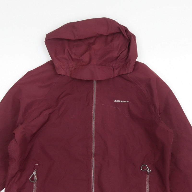 Craghoppers Women Burgundy UK 18 Aquadry Waterproof Hooded Rain Jacket