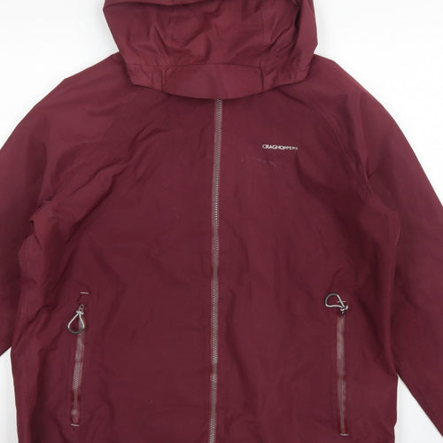 Craghoppers Women Burgundy UK 18 Aquadry Waterproof Hooded Rain Jacket