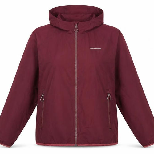 Craghoppers Women Burgundy UK 18 Aquadry Waterproof Hooded Rain Jacket