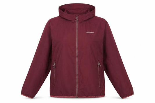 Craghoppers Women Burgundy UK 18 Aquadry Waterproof Hooded Rain Jacket