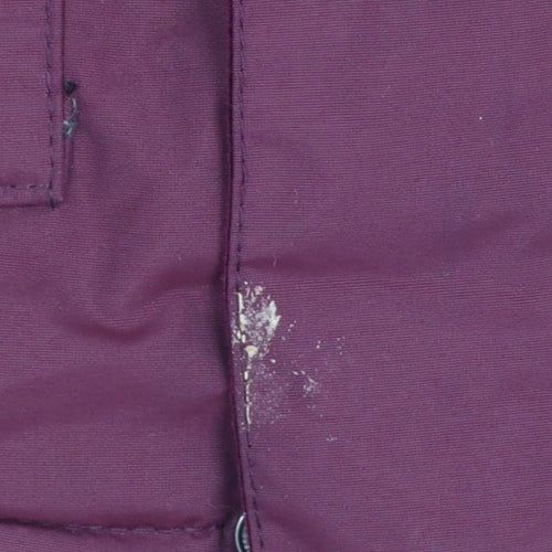DLX Men’s Burgundy L Waterproof Hooded Parka Faux Fur Trim Coat