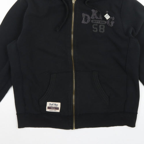 Drift King Men’s Black 2XL Full Zip Embroidered Hoodie