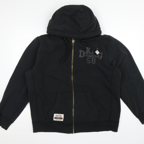 Drift King Men’s Black 2XL Full Zip Embroidered Hoodie