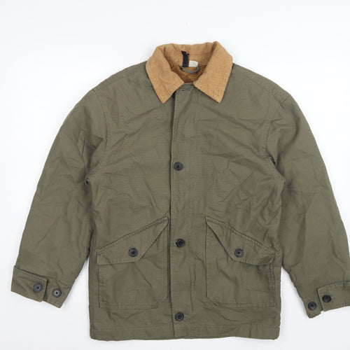 H&M Divided Women's Green XXS Military Padded Cotton Jacket