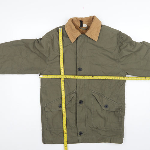 H&M Divided Women's Green XXS Military Padded Cotton Jacket
