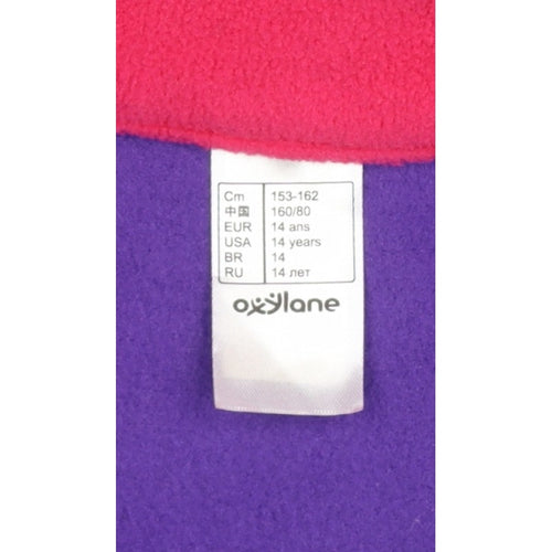 Quechua Girls Purple 14 Years Fleece 1/4 Zip Pullover Sweatshirt