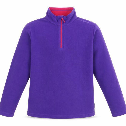 Quechua Girls Purple 14 Years Fleece 1/4 Zip Pullover Sweatshirt