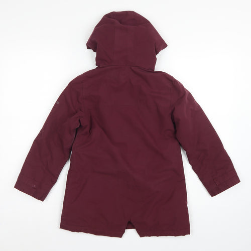Trespass Girls Red 5-6 Years Parka Coat Hooded Waterproof Insulated