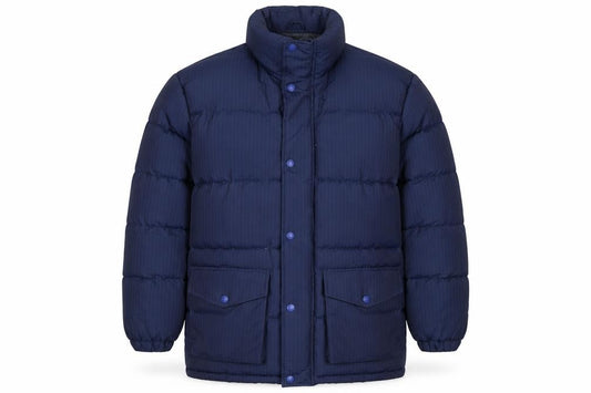 Atlantic Sport Men's Blue Small Puffer Jacket Quilted Down Insulated
