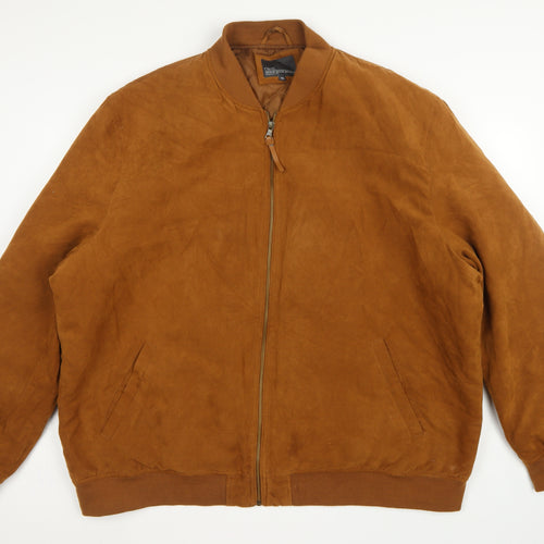 Next Men's Brown 4XL Bomber Jacket Quilted Lined Full Zip