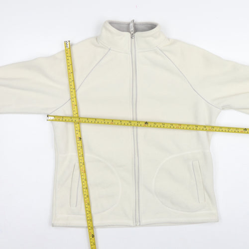 Bhs Women’s Ivory UK 14 Fleece Full Zip Basic Jacket Pockets