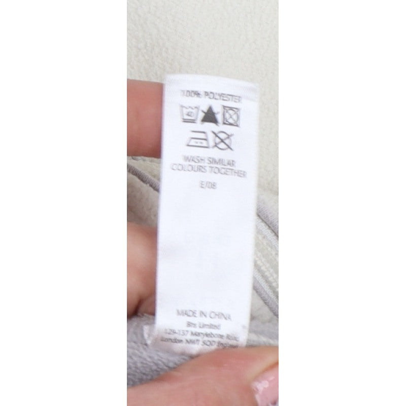 Bhs Women’s Ivory UK 14 Fleece Full Zip Basic Jacket Pockets