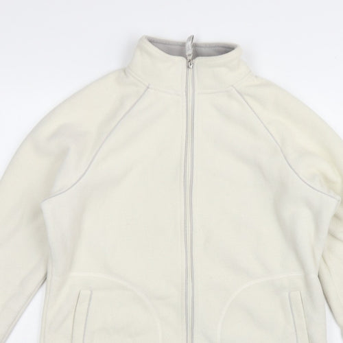 Bhs Women’s Ivory UK 14 Fleece Full Zip Basic Jacket Pockets